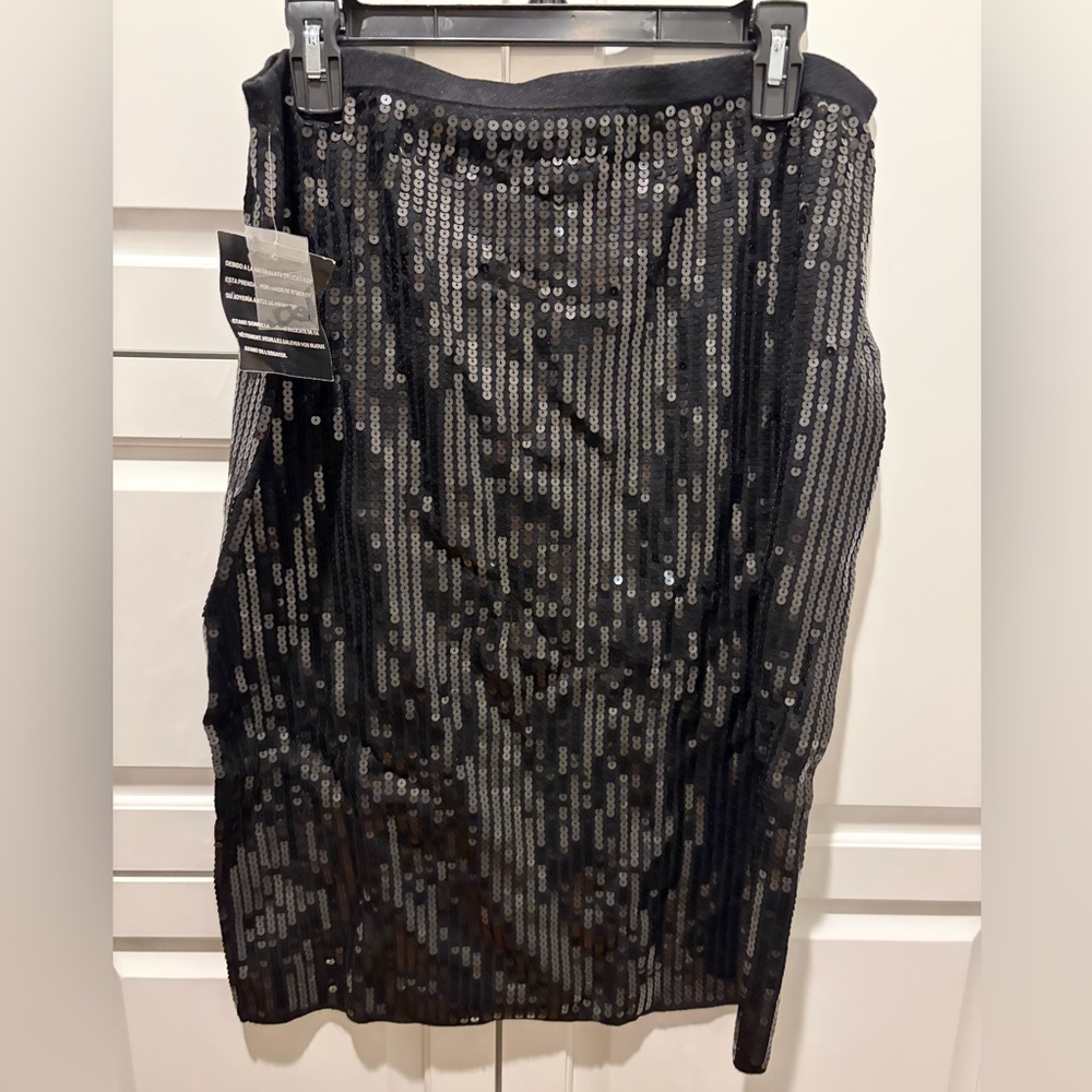 Sz Large || Jones New York Black Sequin Skirt